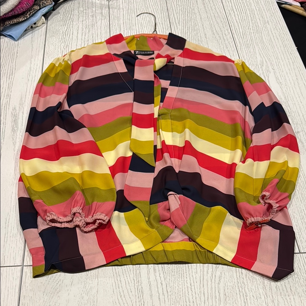 Colorful Striped Women's Top